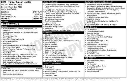 2025 Hyundai TUCSON Limited