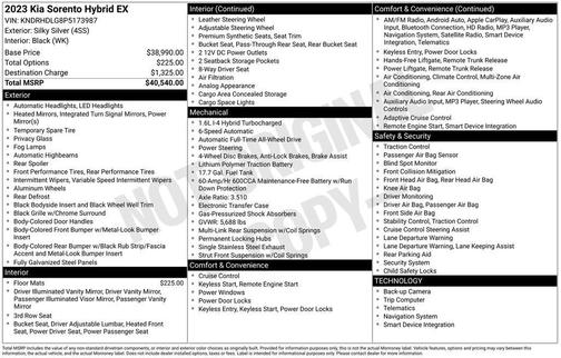 2023 Kia Sorento Hybrid EX