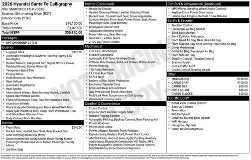 2026 Hyundai SANTA FE Calligraphy