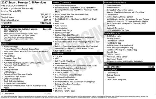 2017 Subaru Forester 2.5i Premium
