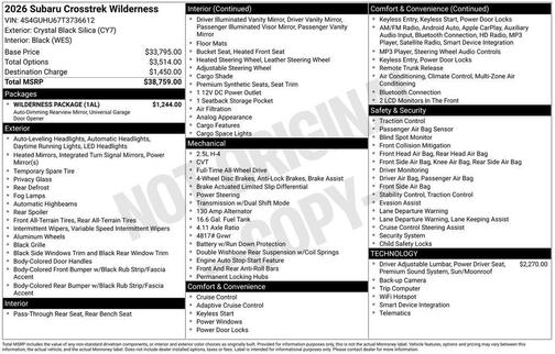 2026 Subaru Crosstrek Wilderness