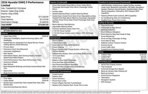 2026 Hyundai IONIQ 9 Performance Limited