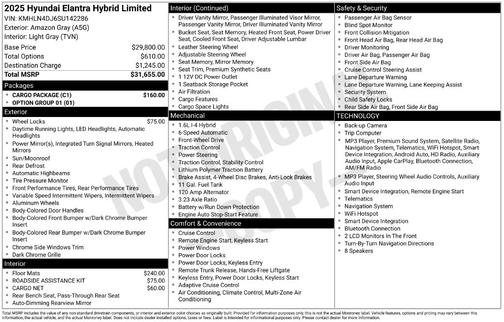 Amazon Gray 2025 Hyundai ELANTRA HEV Limited