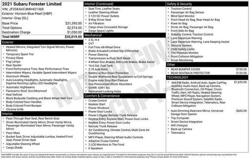 2021 Subaru Forester Limited