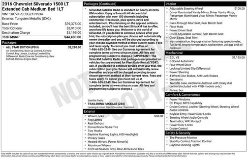 2016 Chevrolet Silverado 1500 LT