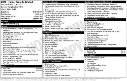 2026 Hyundai SANTA FE Limited