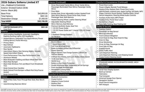 2026 Subaru Solterra Limited