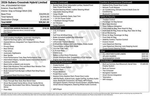 2026 Subaru Crosstrek Limited