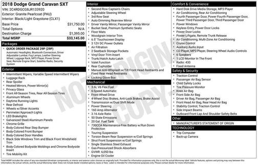 2018 Dodge Grand Caravan SXT