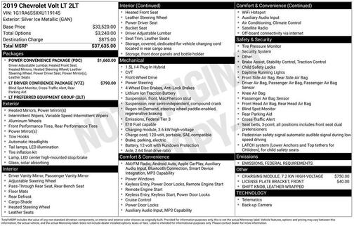 2019 Chevrolet Volt LT
