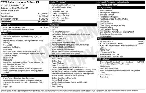 2024 Subaru Impreza RS