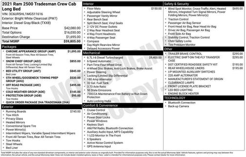 2021 RAM 2500 Tradesman