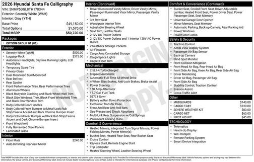 2026 Hyundai SANTA FE Calligraphy