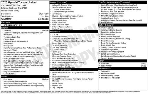2026 Hyundai TUCSON Limited