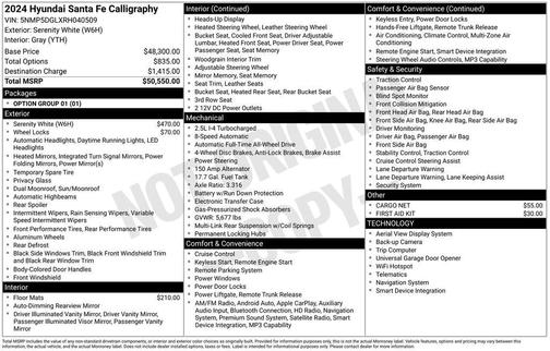 2024 Hyundai SANTA FE Calligraphy