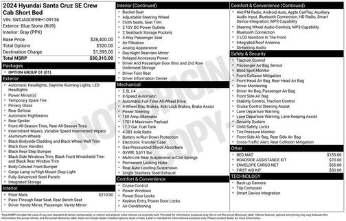 2024 Hyundai SANTA CRUZ 2.5L SE