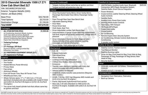 2015 Chevrolet Silverado 1500 LT