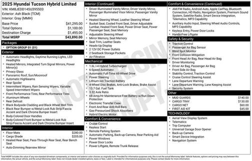 2025 Hyundai TUCSON Hybrid Limited