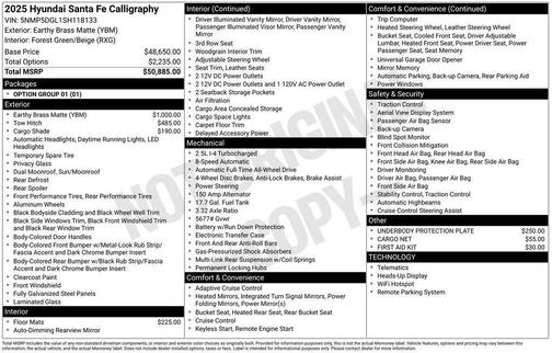 2025 Hyundai SANTA FE Calligraphy