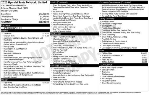 2026 Hyundai SANTA FE HEV Limited
