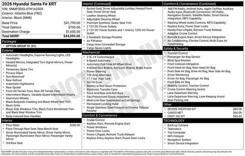 2026 Hyundai SANTA FE XRT