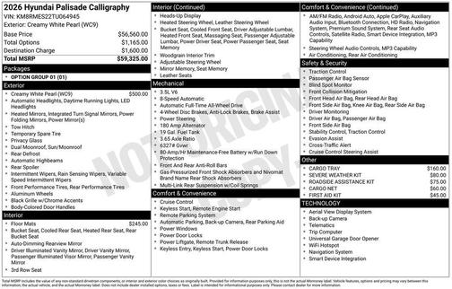 2026 Hyundai PALISADE Calligraphy