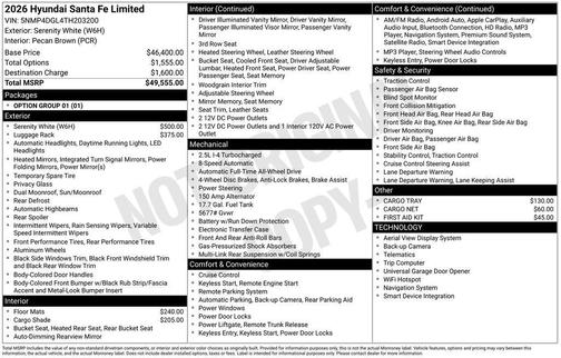 2026 Hyundai SANTA FE Limited