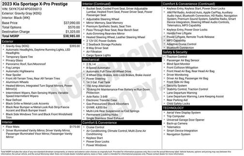 Gravity Gray 2023 Kia Sportage X-Pro Prestige