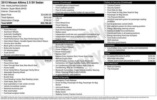 2013 Nissan Altima 2.5 SV