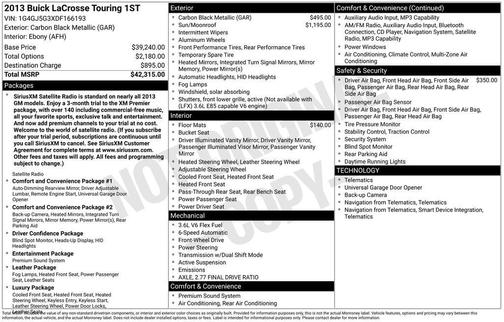 2013 Buick LaCrosse Touring