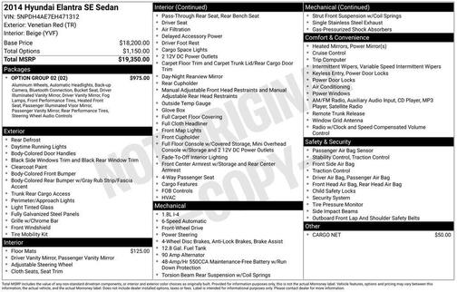 2014 Hyundai ELANTRA SE