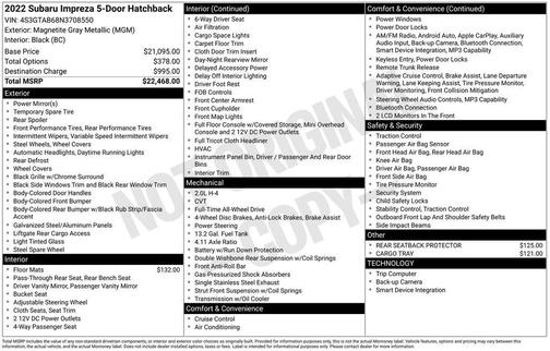 2022 Subaru Impreza Base