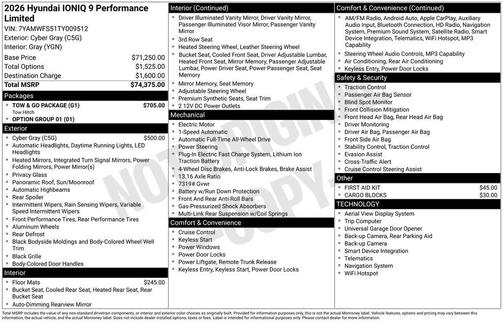 2026 Hyundai IONIQ 9 Performance Limited