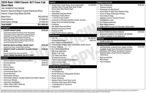 2020 RAM 1500 Classic SLT