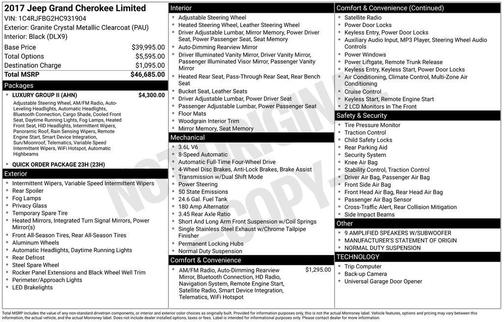 2017 Jeep Grand Cherokee Limited