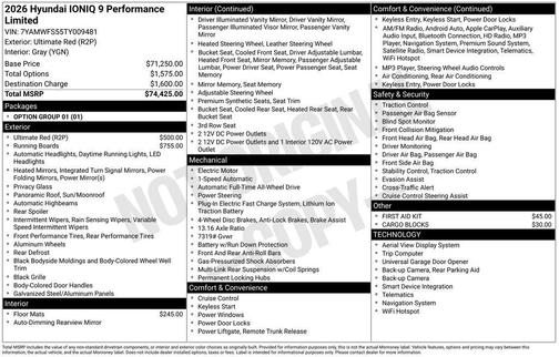 2026 Hyundai IONIQ 9 Performance Limited