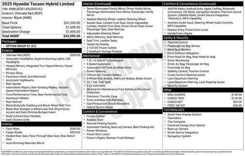 2025 Hyundai TUCSON Hybrid Limited