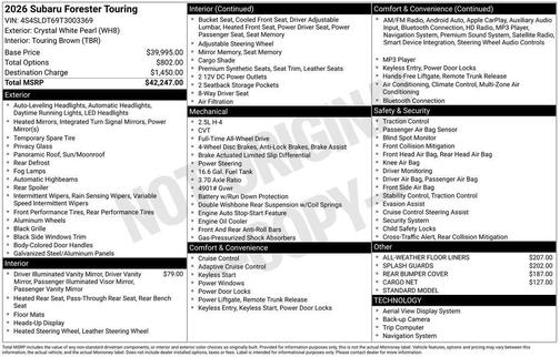 2026 Subaru Forester Touring