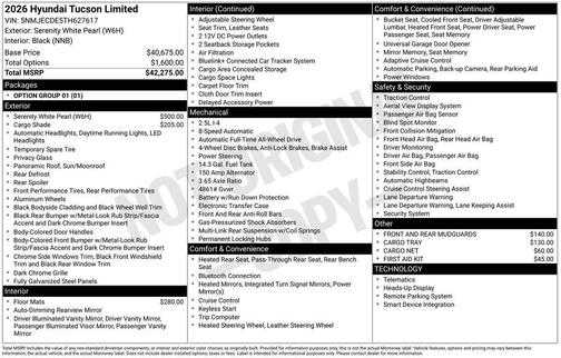 2026 Hyundai TUCSON Limited