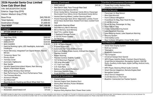 Sage Gray 2026 Hyundai SANTA CRUZ Limited AWD