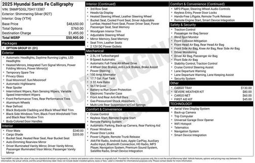 2025 Hyundai SANTA FE Calligraphy