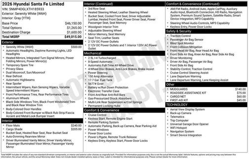 2026 Hyundai SANTA FE Limited