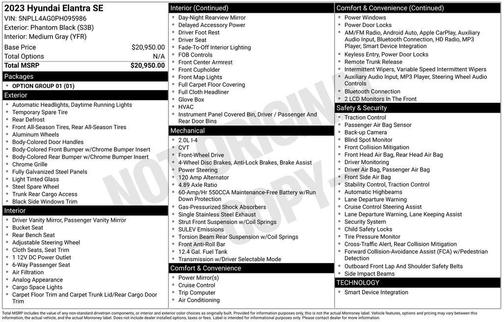 2023 Hyundai ELANTRA SE