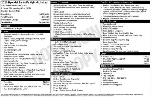 2026 Hyundai SANTA FE HEV Limited