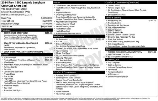 Black Gold Pearlcoat 2014 RAM 1500 Longhorn