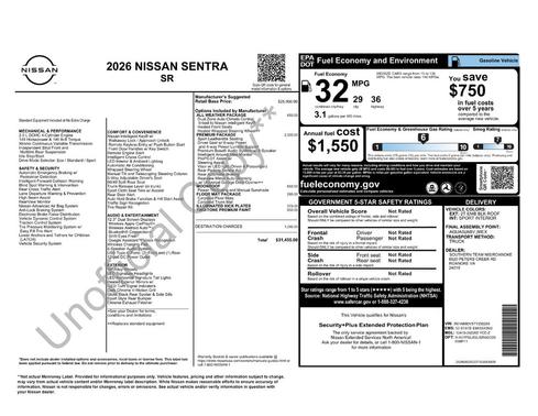 Energetic Ember/Super Blk 2026 Nissan Sentra SR