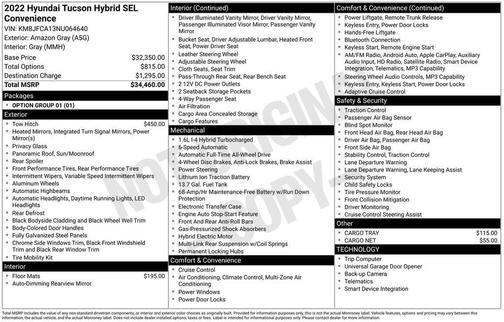 Amazon Gray 2022 Hyundai TUCSON Hybrid SEL Convenience