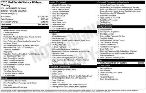 2020 Mazda MX-5 Miata RF Grand Touring
