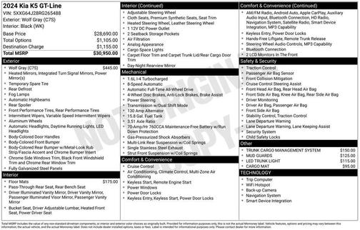 2024 Kia K5 GT-Line