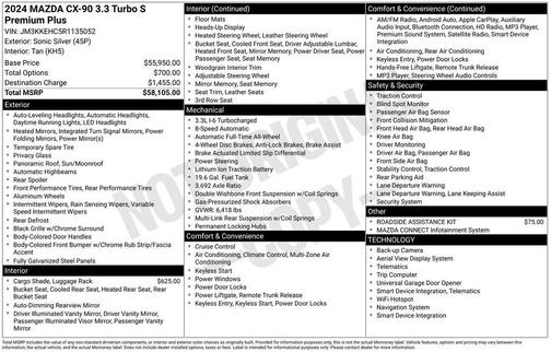2024 Mazda CX-90 3.3 Turbo S Premium Plus